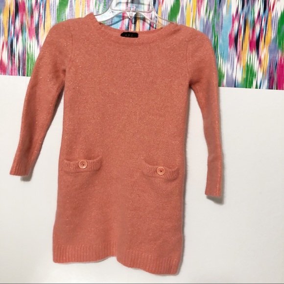 A.P.C. Salmon Pink wool blend tunic sweater - Picture 5 of 6